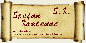 Stefan Komlenac vizit kartica